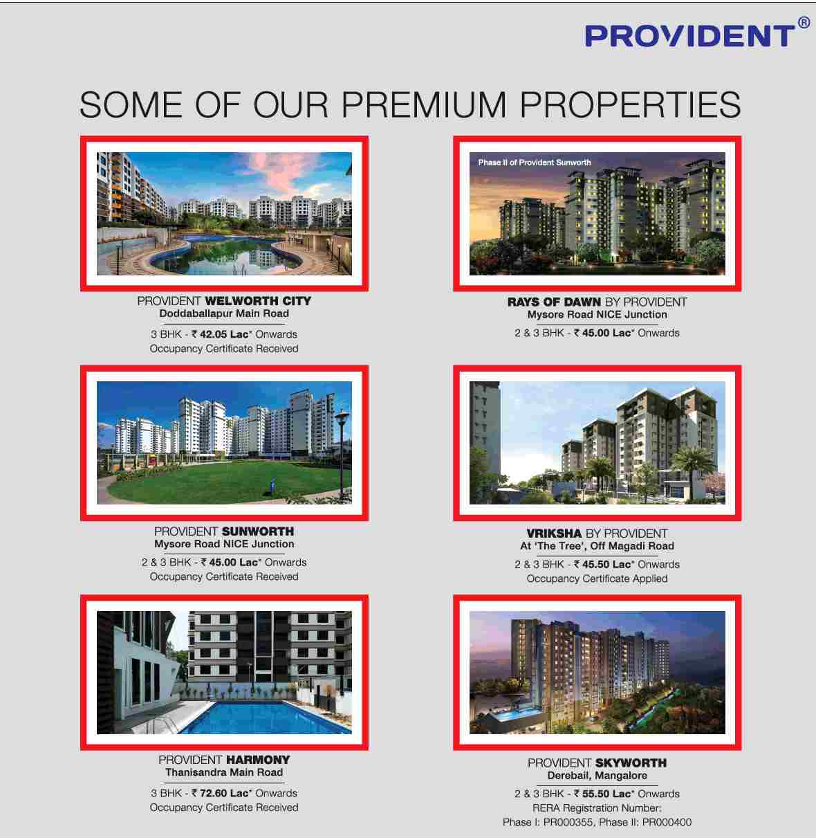 Experience a joyful life at Provident properties in Bangalore